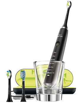 Philips Sonicare DiamondClean with puck and travel case, black edition, HX9351/52
