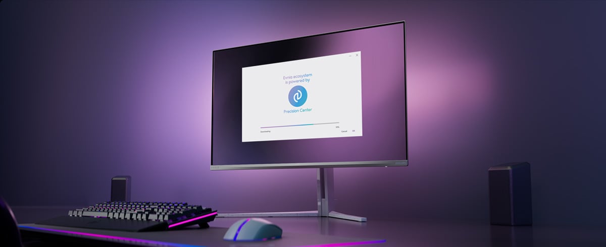 Philips Evnia monitörü, Precision Center için kuruldu