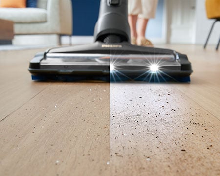 Başlıktaki LED, görünmeyen toz ve kirleri ortaya çıkarır