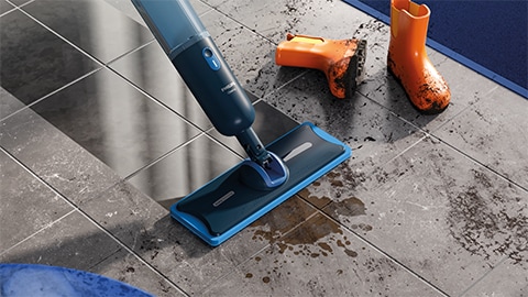 Philips OneUp Elektrikli Paspas zemini 2 kat daha hızlı siler