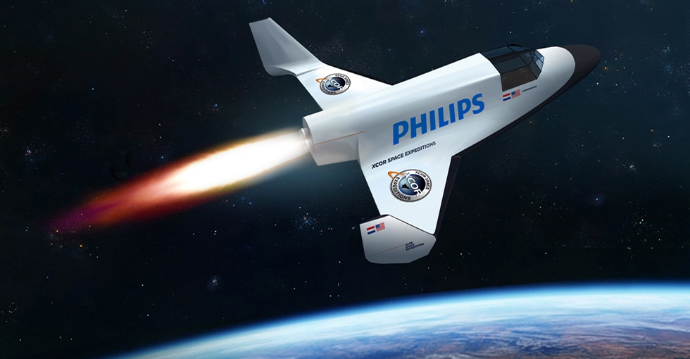 Philips ve XCOR, uzay seyahatine çıkmanız için güçlerini birleştiriyor